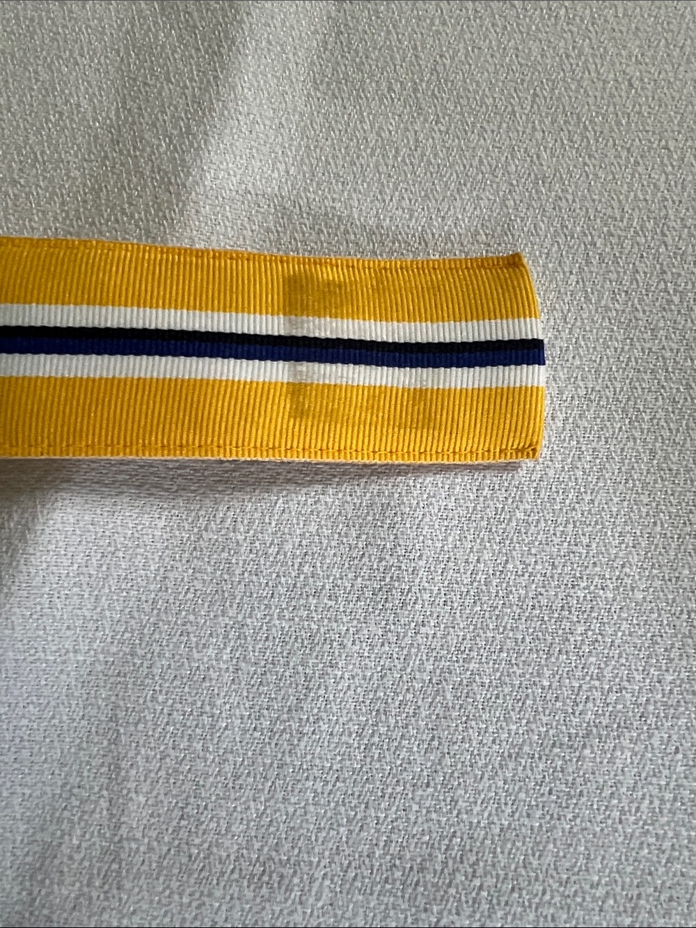 Polo Yellow Striped Webbing Belt with Silver Buckle - Picture 5 of 5